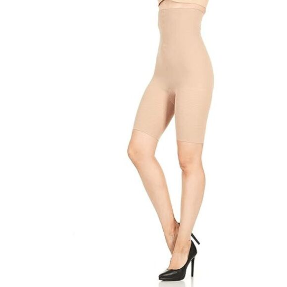 Spanx Assets NWT size 1-2X Hi-Waist mid thigh shaper - nude size 5 - Picture 1 of 8